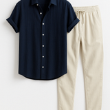 Élodie - Coordinated Shirt and Pants Ensemble
