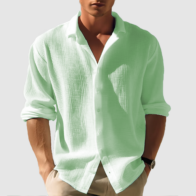 Cian - Stylish Curved Hem Shirt - Charlotte & Willow, back