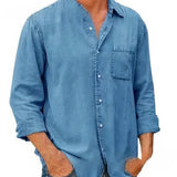 Justine - Extended Length Denim Shirt