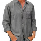 Justine - Extended Length Denim Shirt