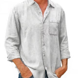 Justine - Extended Length Denim Shirt
