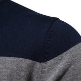 Céline - Striped Sweater with Mid-Length Opening