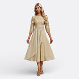 Anaïs - Elegant Blue Lace Gown