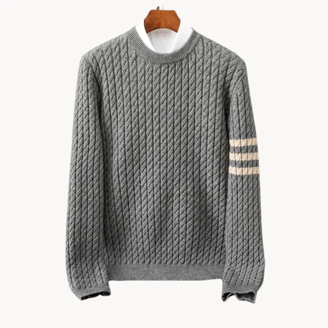 Cian Classic Round Neck Sweater - Charlotte & Willow, styled look