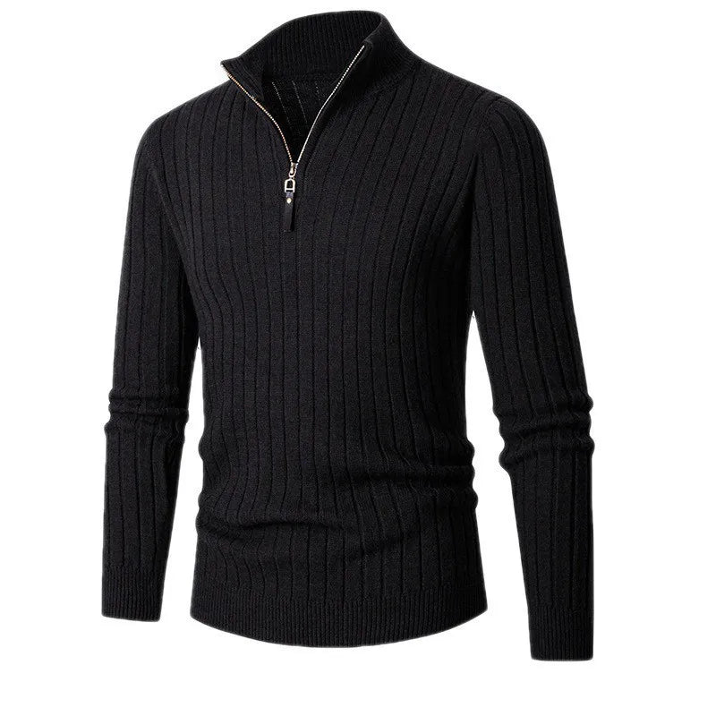 Tadhg Chic Half Zip Sweater - Charlotte & Willow, side view