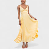 Maëlle - Flowing Pleated Maxi Dress