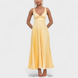 Maëlle - Flowing Pleated Maxi Dress