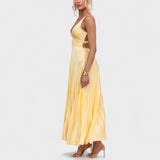 Maëlle - Flowing Pleated Maxi Dress