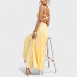 Maëlle - Flowing Pleated Maxi Dress