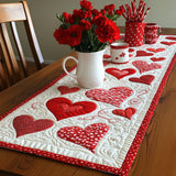 Warm Hearts Quilted Table Runner