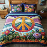 3-Piece Quilted Bed Set - Dreamy Tie-Dye Design