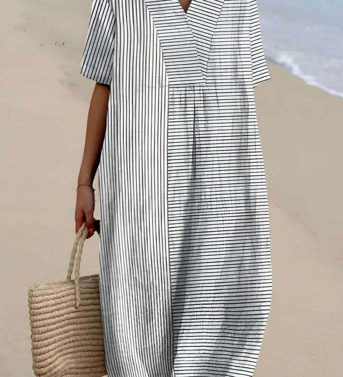 Bláithín - Chic Geometric Dress - Charlotte & Willow, back