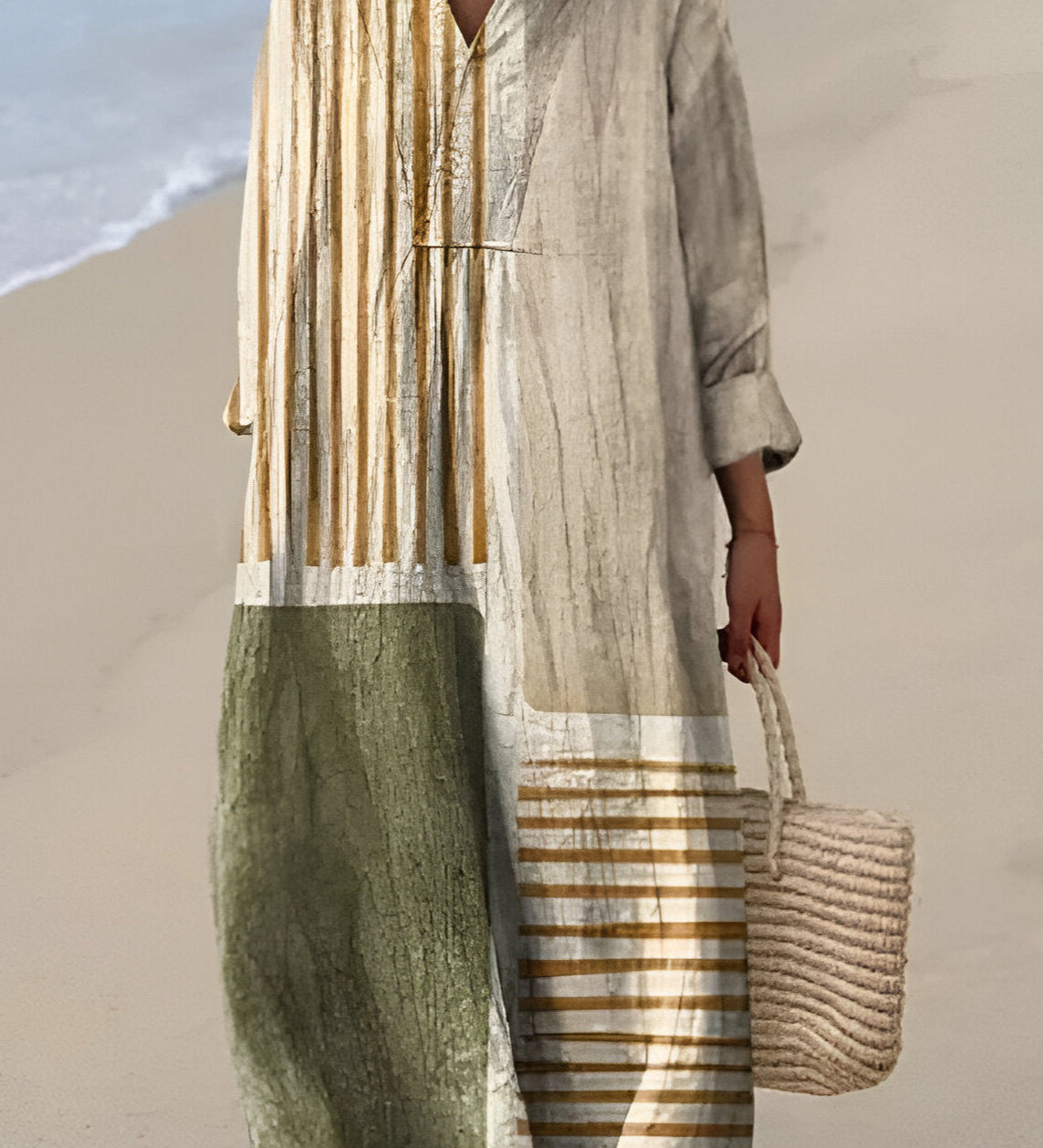 Bláithín - Chic Geometric Dress - Charlotte & Willow, front
