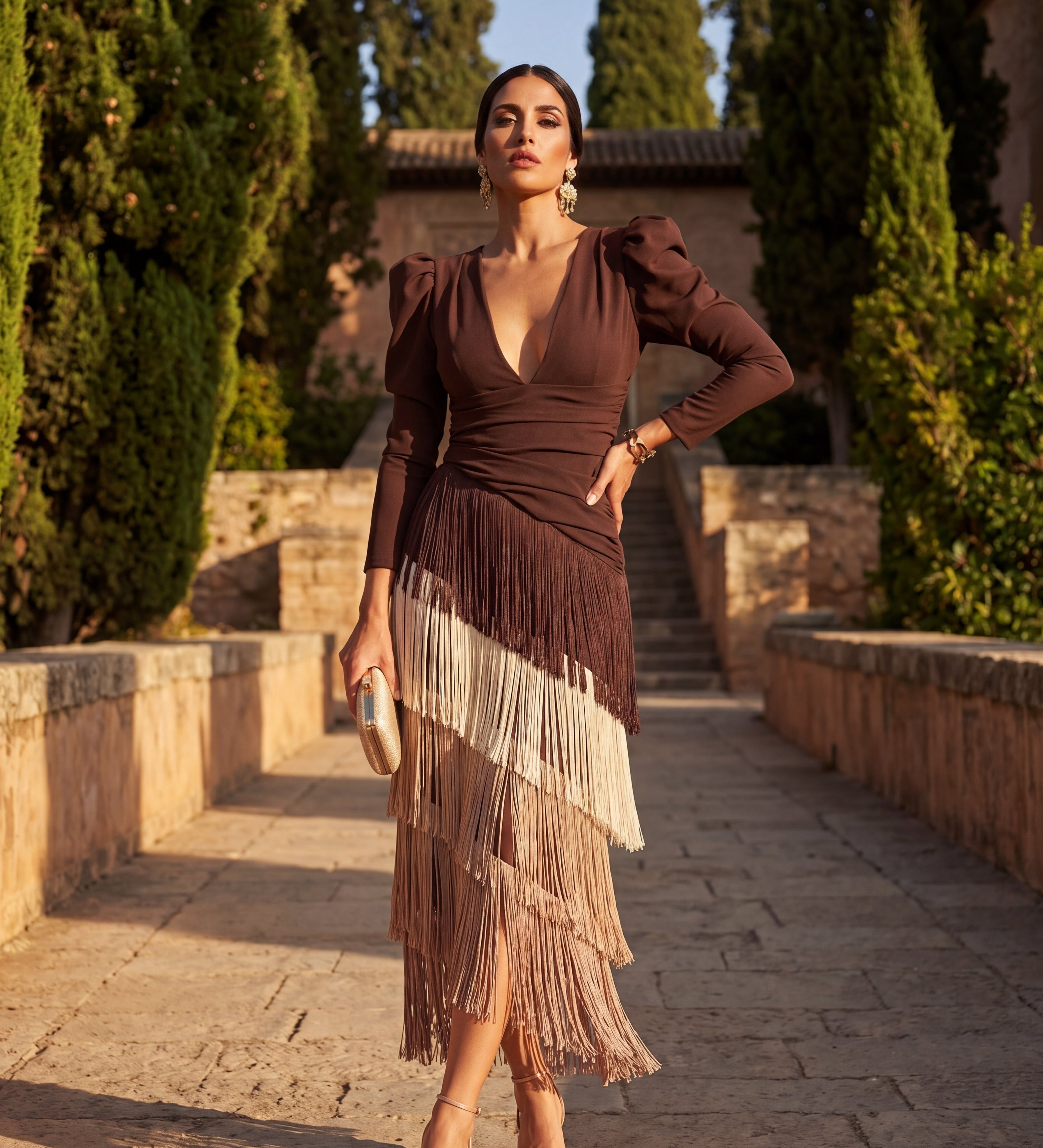 Saoirse Flared Fringe Dress - Charlotte & Willow