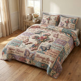 Floral Bible 3-Piece Quilted Bedding Set