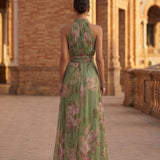 Ailish Halter Dress - Charlotte & Willow, front view