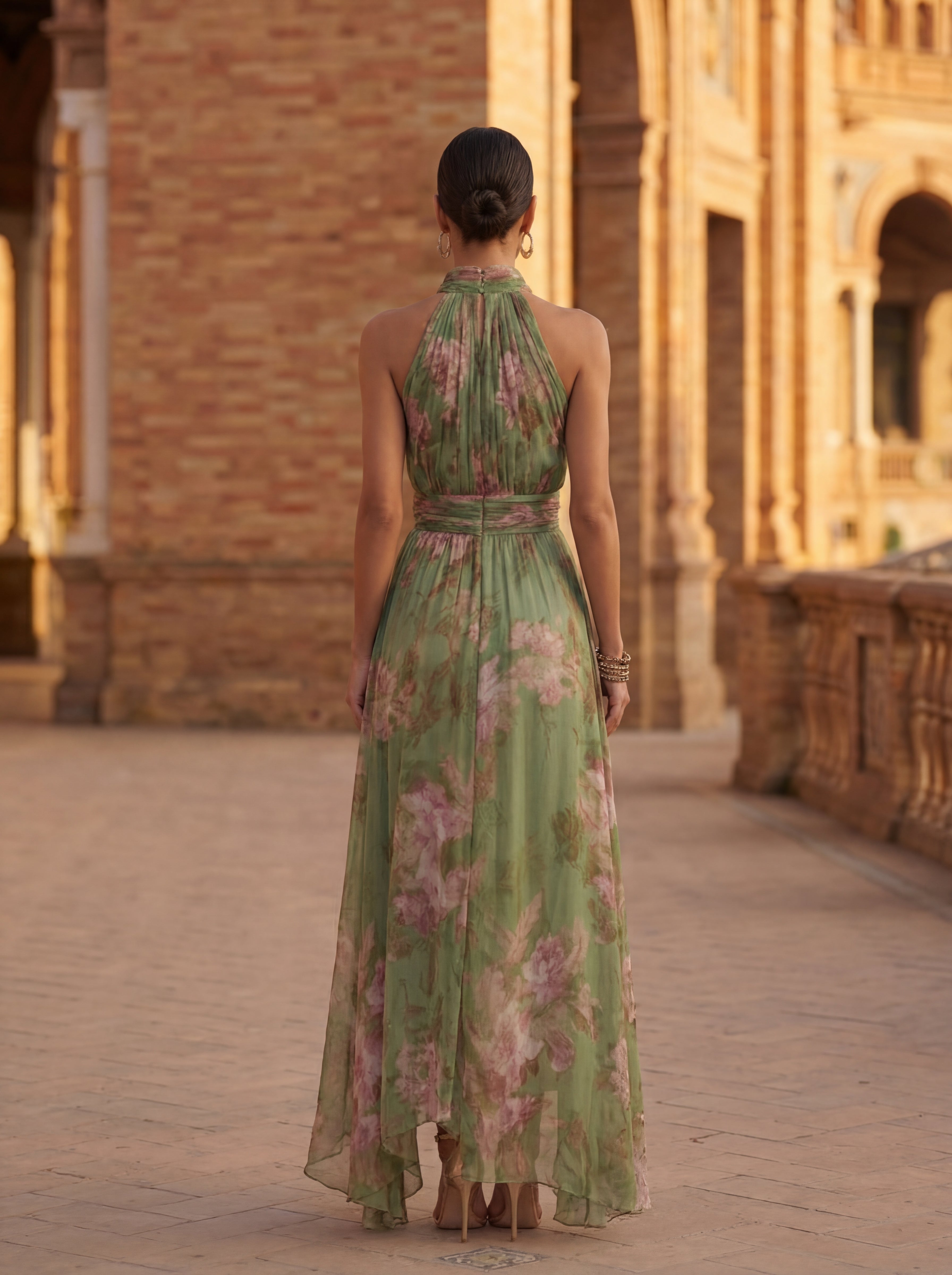 Ailish Halter Dress - Charlotte & Willow, front view