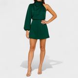 Amélie - Elegant Asymmetrical Satin Gown
