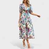 Margot - Midi Dress with Floral Print