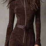 Roda | Suede Long Dress