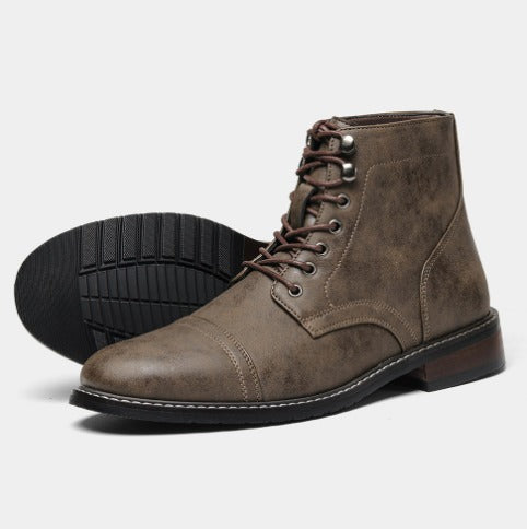 Cian Classic Vintage Derby Boots - Charlotte & Willow, side view