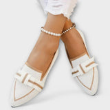 Jeanne - Bow-Embellished Flat Shoes