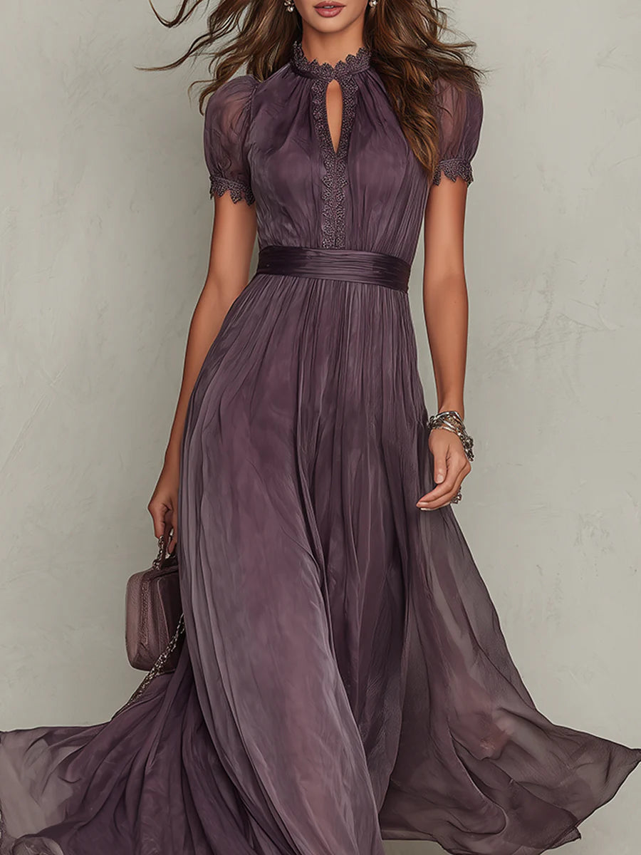 Fionnuala Long Dress in Opulent Fabric - Charlotte & Willow, styled look