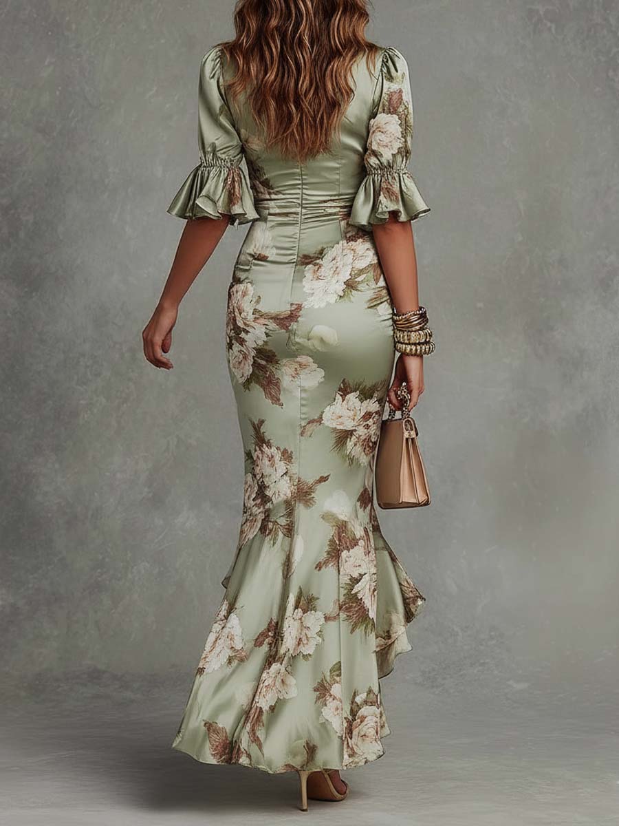 Ailbhe Green Asymmetrical Dress - Charlotte & Willow, styled look