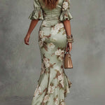 Ailbhe Green Asymmetrical Dress - Charlotte & Willow, styled look