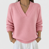 Ailbhe - Relaxed Fit Soft V-Neck Jumper