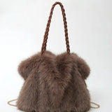 Ailany | Versatile Plush Velvet Shoulder Tote Bag