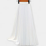 Céline - Elegant Long Pleated Skirt