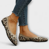 Justine - Leopard-Patterned Ballet Flats