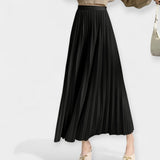 Céline - Elegant Long Pleated Skirt