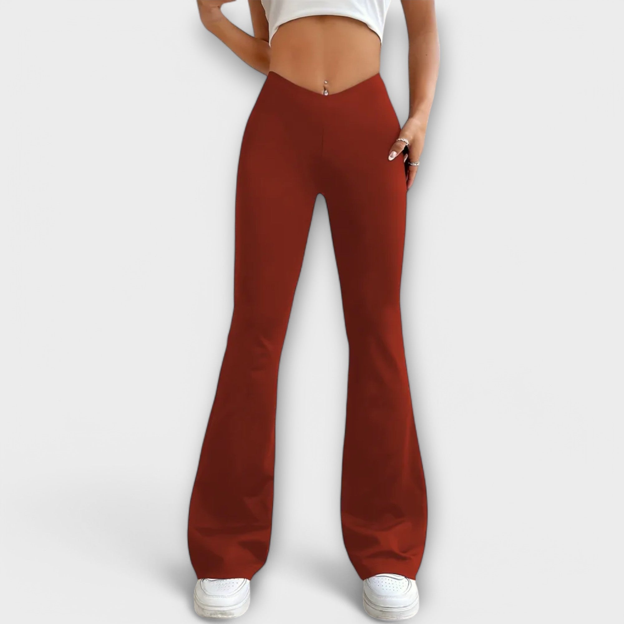 Aoibhinn - Chic Wide-Leg Trousers - Charlotte & Willow, detail