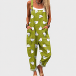 Green & Grey Print Dungarees - Charlotte & Willow