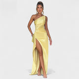 Clémence - Asymmetrical Satin Gown
