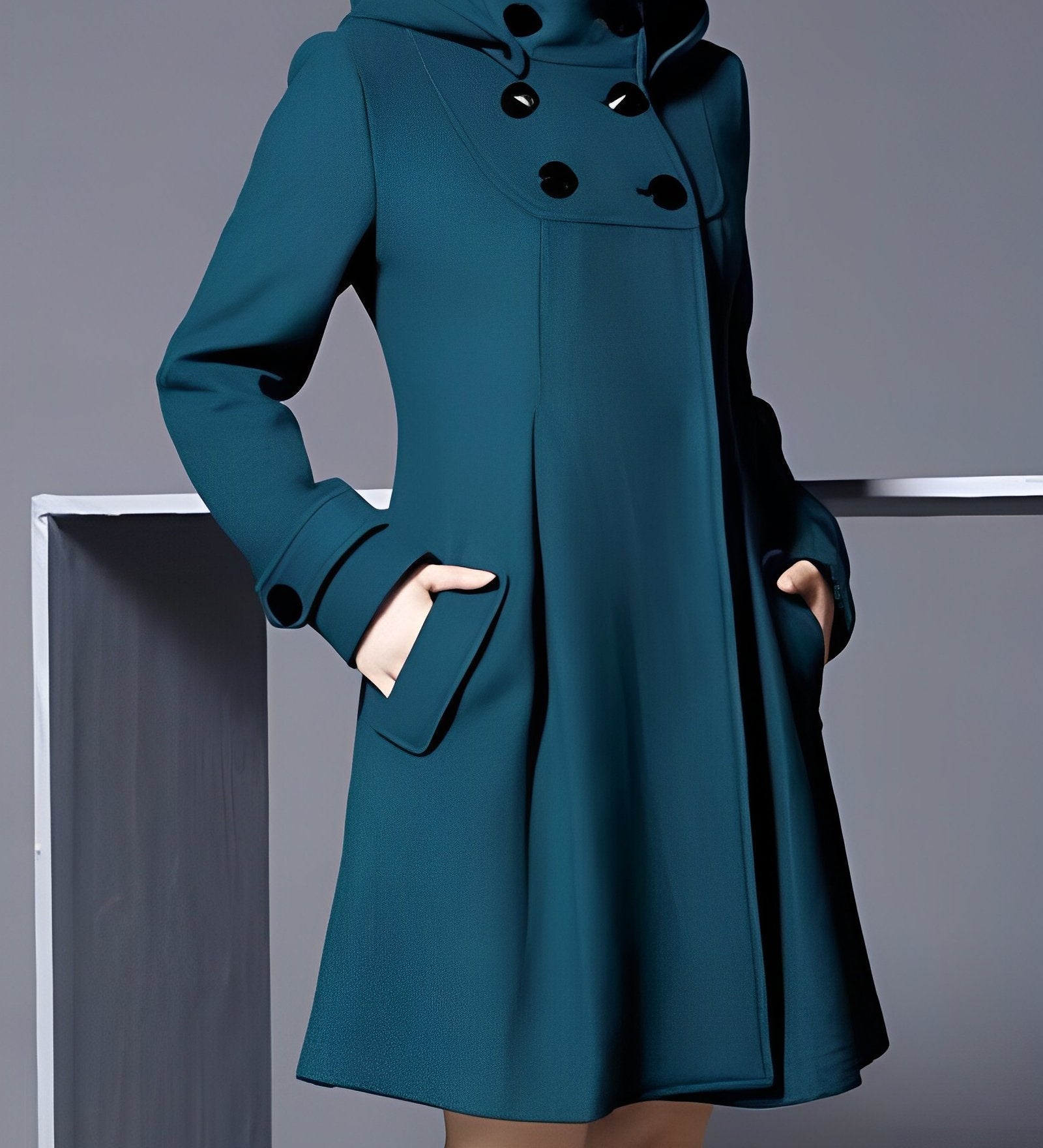 Valentine - Stylish Elegance Coat - Charlotte & Willow, back