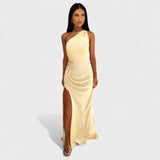 Anaïs - Elegant Satin Maxi Dress
