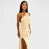 Anaïs - Elegant Satin Maxi Dress