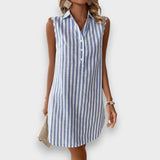 Margot - Striped Dress with Shirt Design