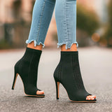 Sarah - Stretchy Knit High Heels