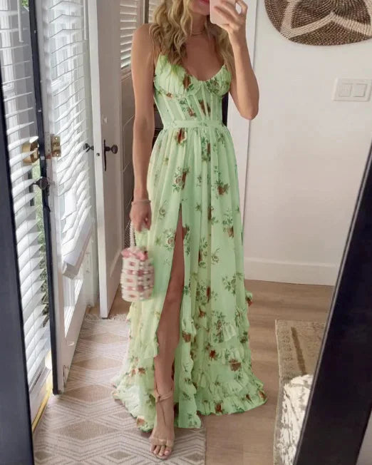 Inès - Robe Midi Fleurie