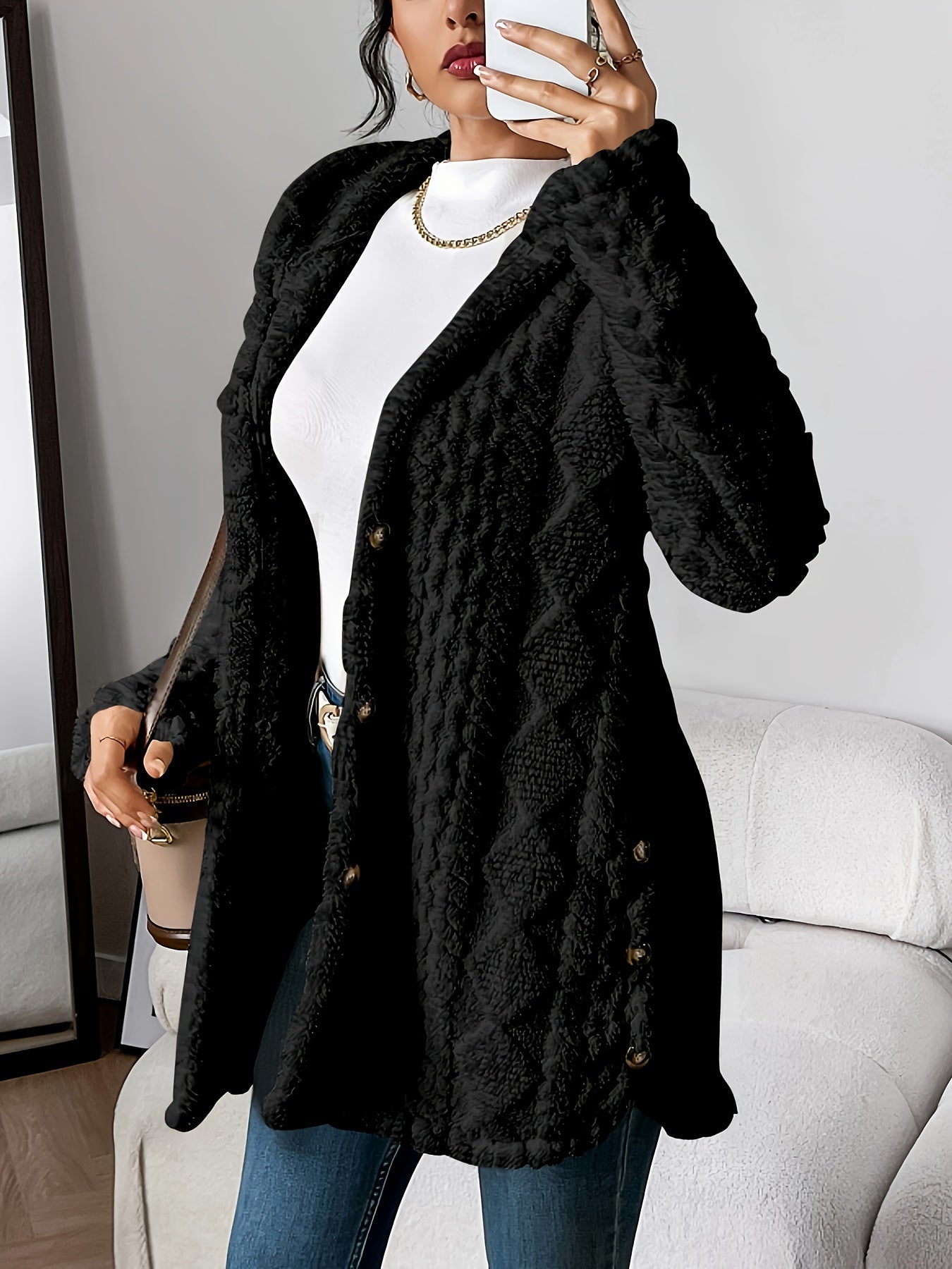 Anaïs - Manteau Capuche Peluche