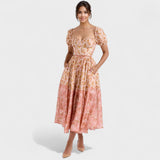 Élodie - Enchanting Floral Midi Dress