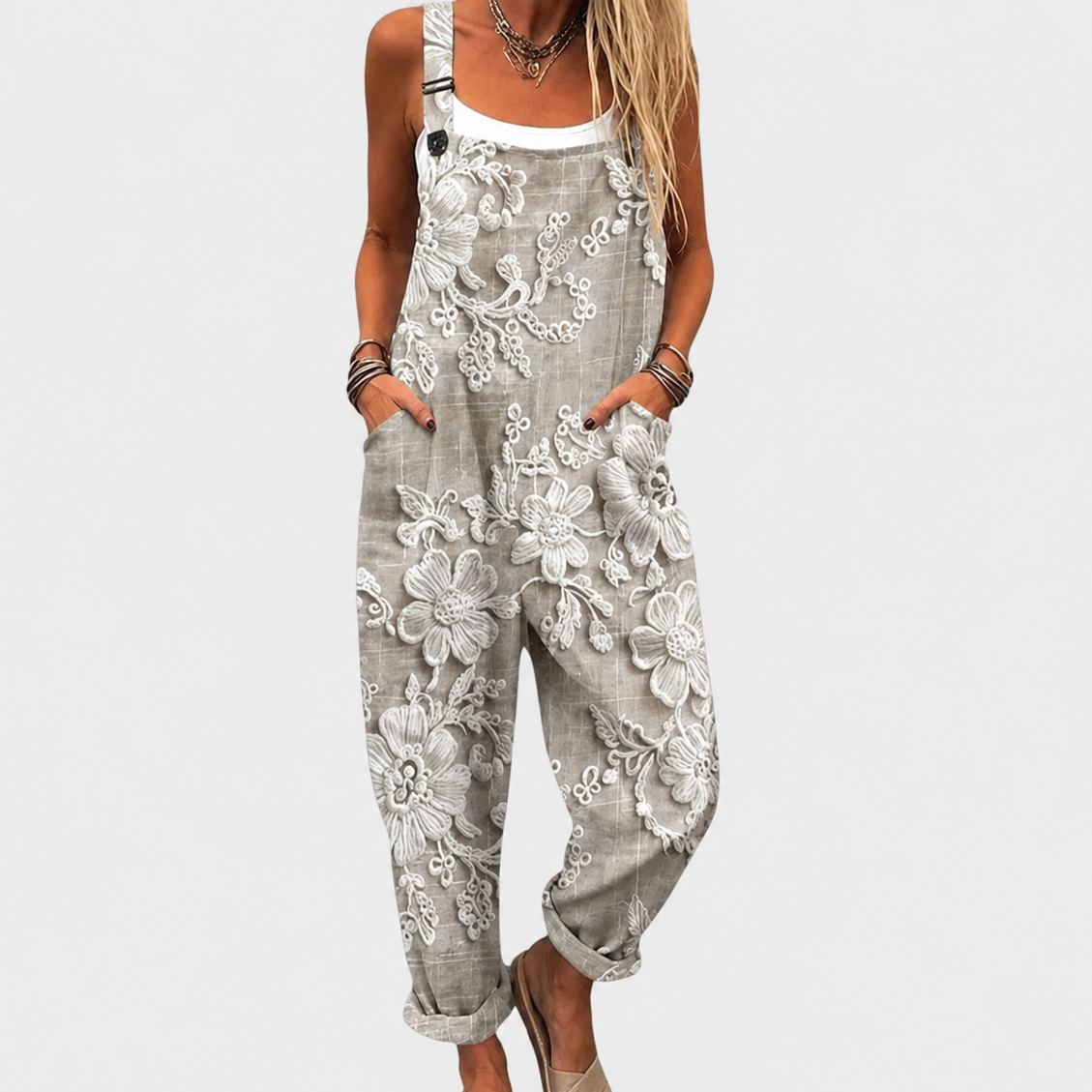 Grey Polished Jumpsuit - Charlotte & Willow