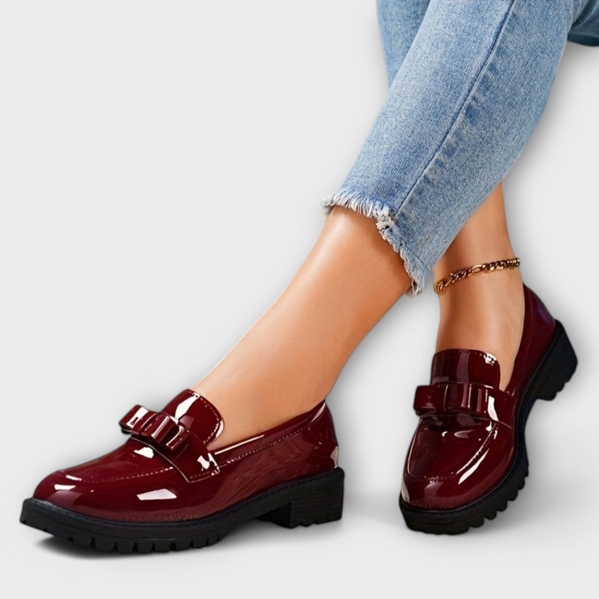 Dearbhla - Bow-Embellished Loafers - Charlotte & Willow, detail