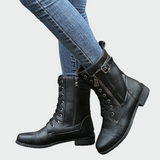 Anaïs - Combat-Style Leather Boots