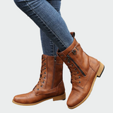 Anaïs - Combat-Style Leather Boots