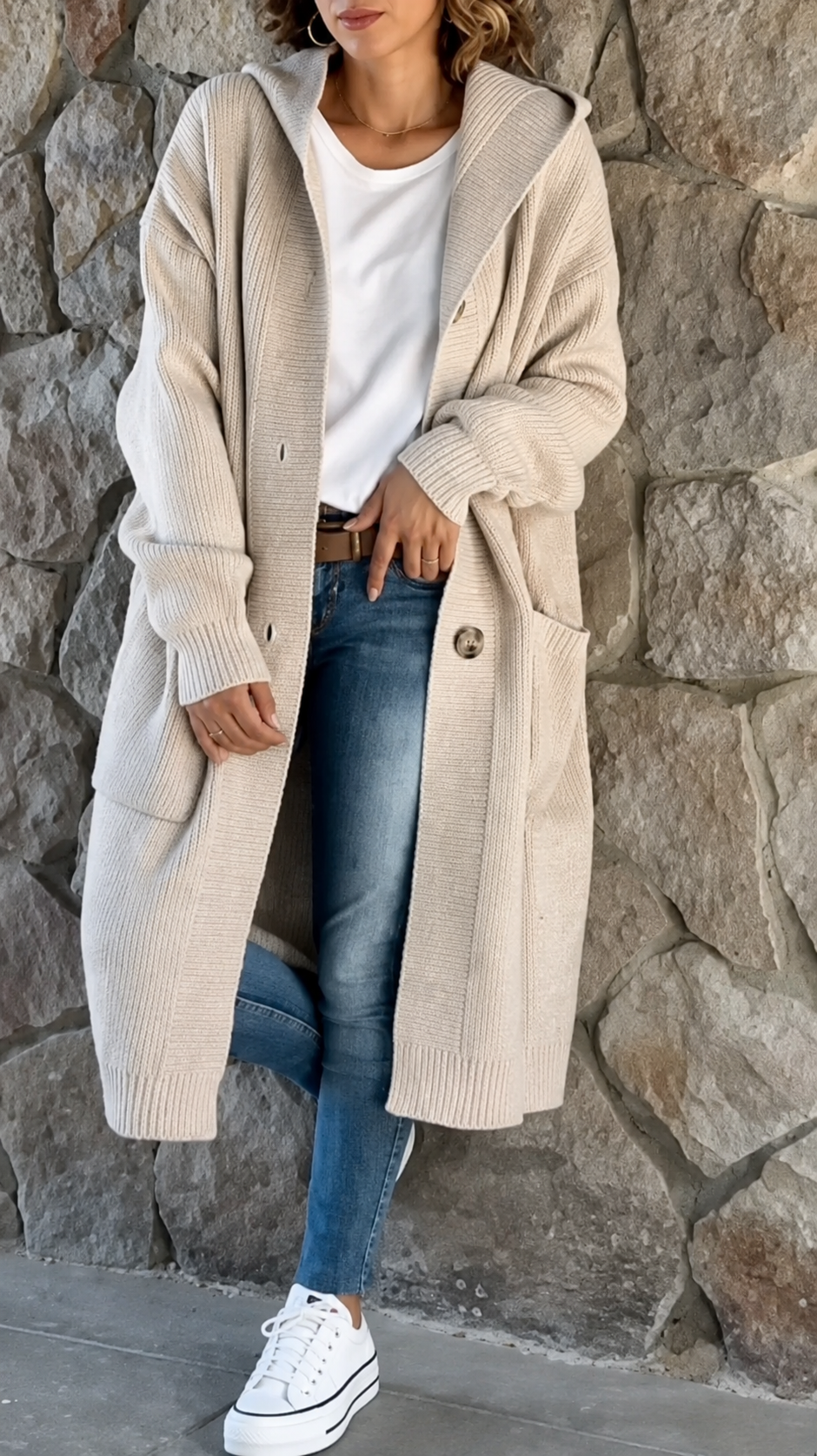 Simone Hooded Long Cardigan - Charlotte & Willow